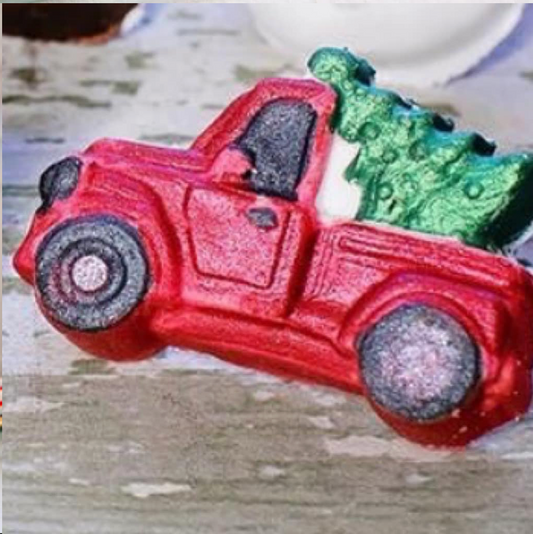 Wholesale lot of 10 Red Truck With xmas tree